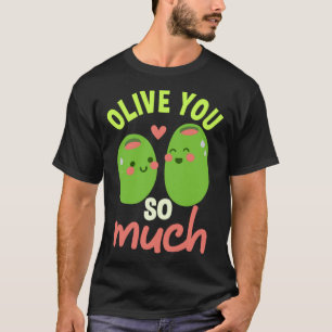 Olive you so viel lustige Paare Matching Puff T-Shirt