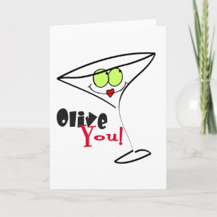 Olive You Valentine Feiertagskarte