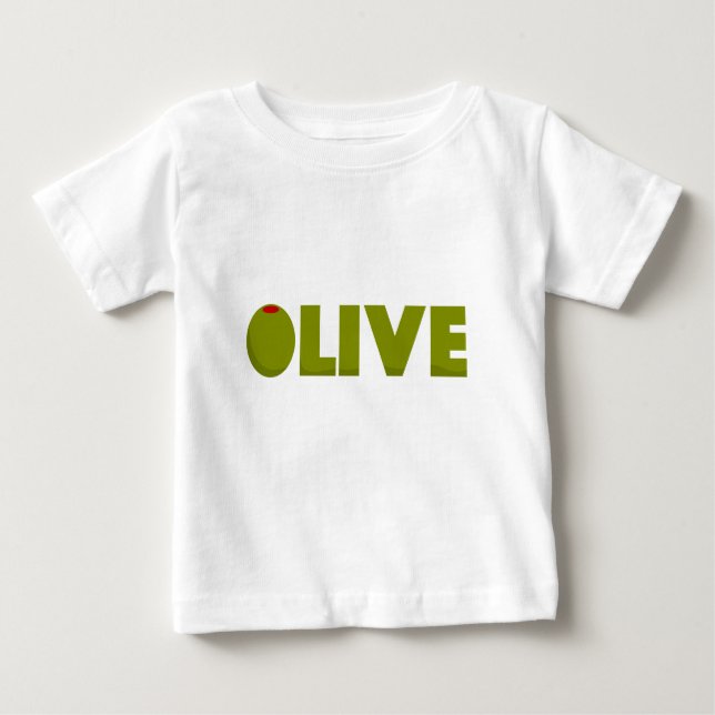Olivegrün Baby T-shirt (Vorderseite)