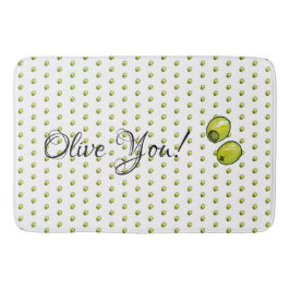 Olivegrün Badematte