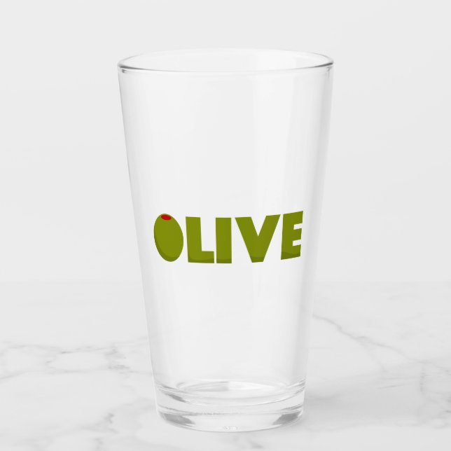 Olivegrün Glas (Vorderseite)