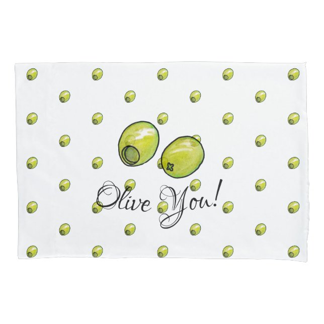 Olivegrün Kissenbezug (Vorderseite)