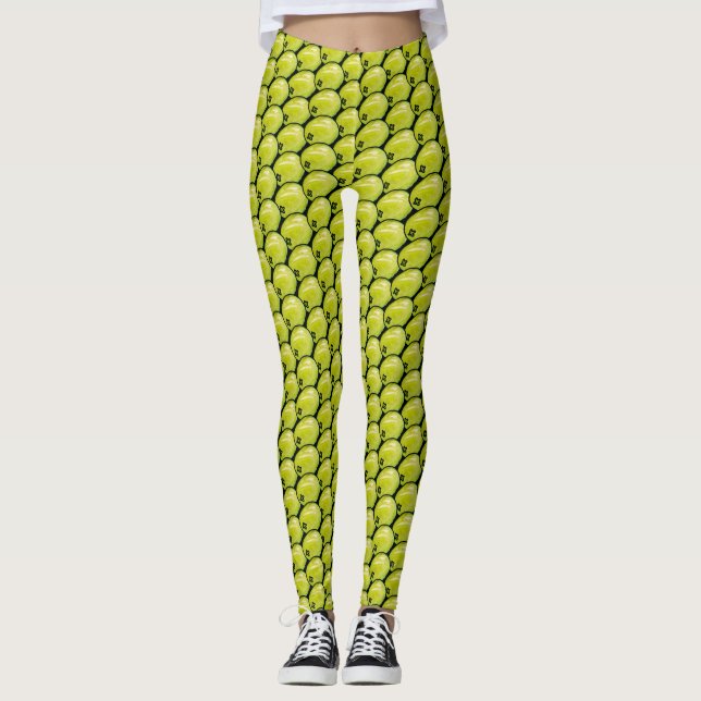 Olivegrün Leggings (Vorderseite)