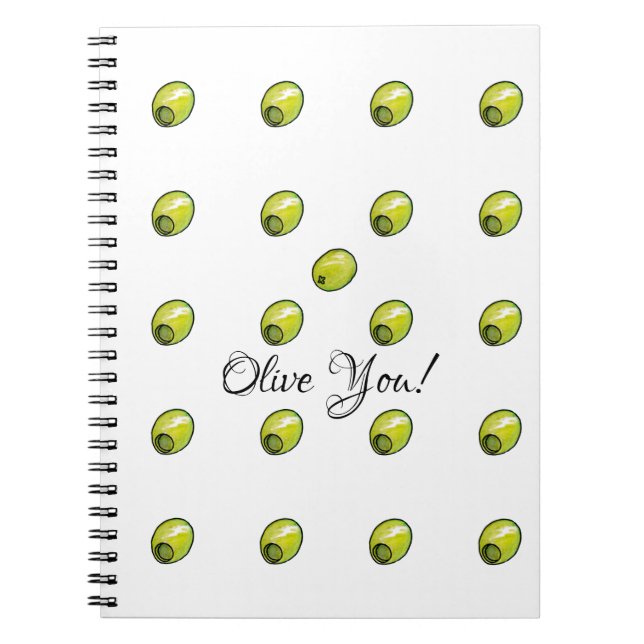 Olivegrün Notizblock (Vorderseite)