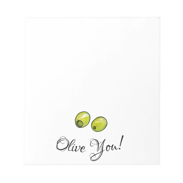 Olivegrün Notizblock (Vorderseite)