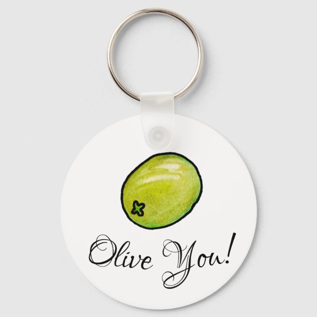 Olivegrün Schlüsselanhänger (Vorderseite)