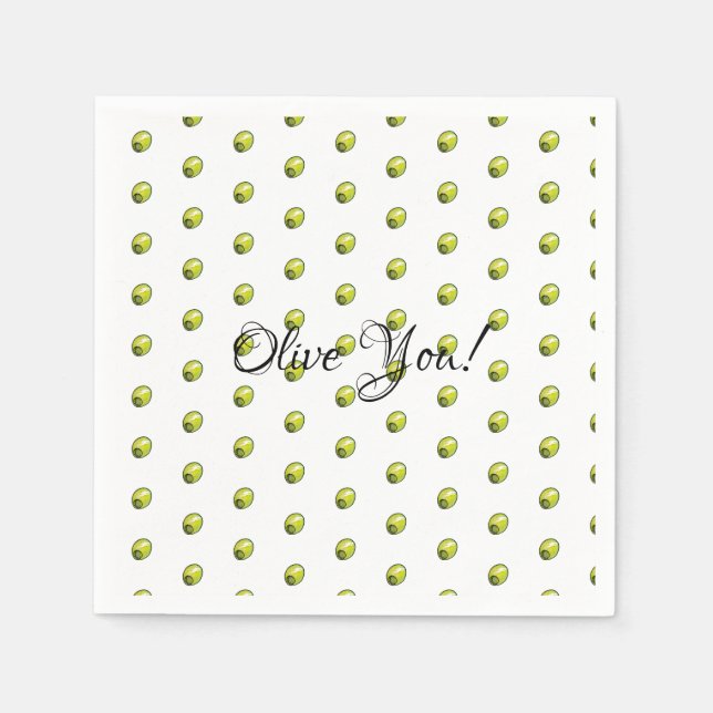 Olivegrün Serviette (Vorderseite)