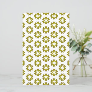 Olivegrünes Muster-Schreibpapier