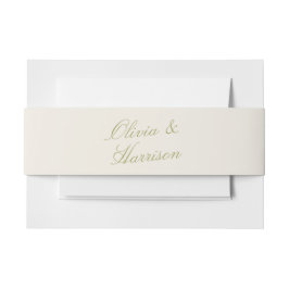 Oliven-Anwesen Kalligrafie Hochzeit Einladungsbanderole