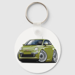 Oliven-Auto Fiats 500 Schlüsselanhänger