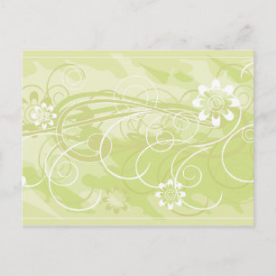 Oliven-Blume Postkarte