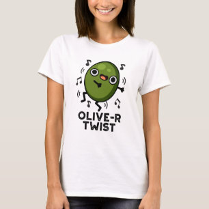 Oliven-Drehung Funny Obstblütenpuin T-Shirt