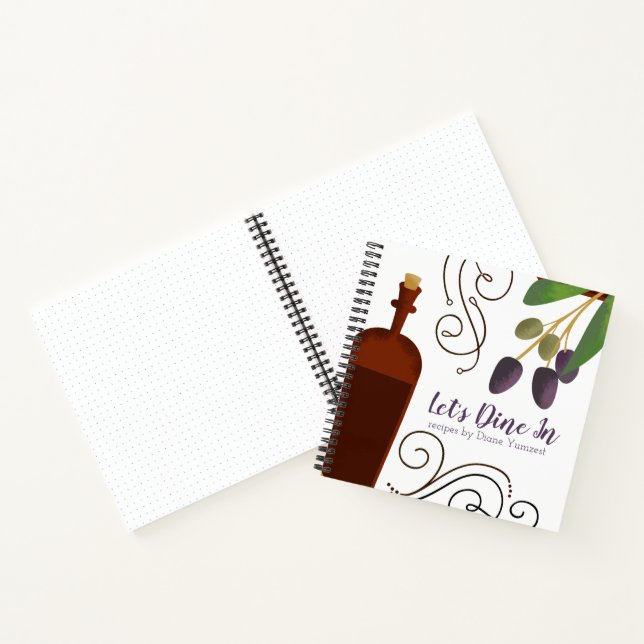 Oliven Essig persönliches Kochbuch Rezept Notebook Notizbuch (Innenseite)