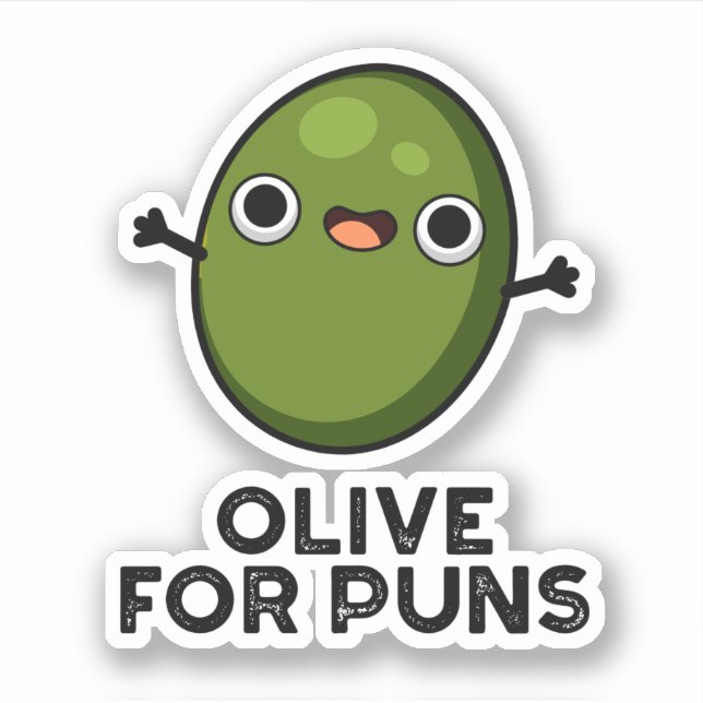 Oliven für Puns Funny Olive Obstpuppe Aufkleber (Vorderseite)