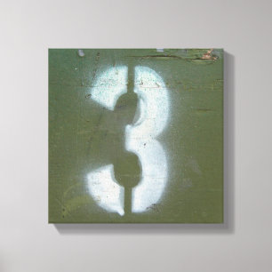 Oliven Green und Three Leinwanddruck