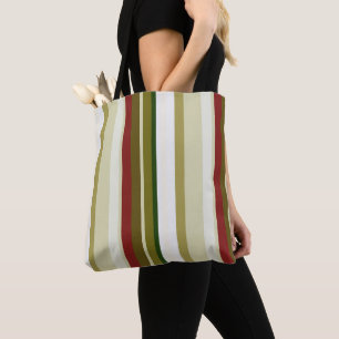 Oliven, grün und rot Streifen Tasche