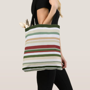 Oliven, grün und rot Streifen Tasche