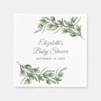 Oliven. italienische Babydusche. Sommer botanisch