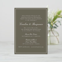 Oliven-Klassiker-Rand Schrift Elegante Hochzeits-R