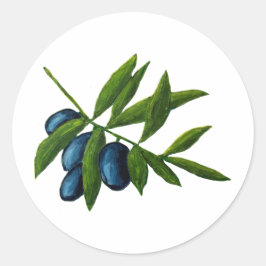 Oliven Runder Aufkleber