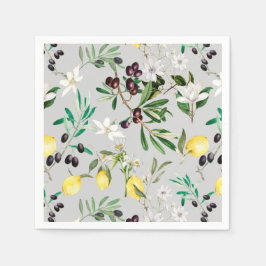 Oliven, Toskana, Blume, Mittelmeer, Zitrone Serviette