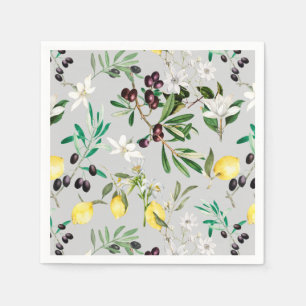 Oliven, Toskana, Blume, Mittelmeer, Zitrone Serviette