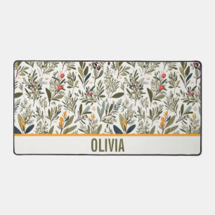 Oliven und Kräuter Minimalistisch Elegant Personal Schreibtischunterlage