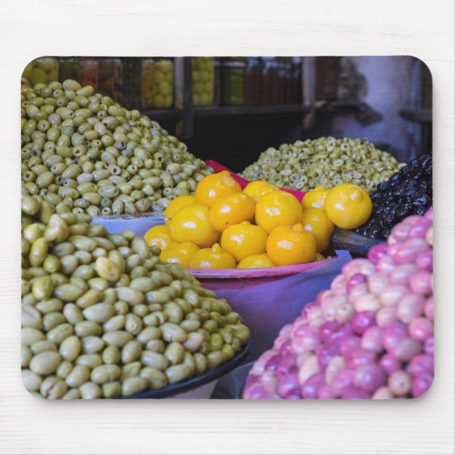Oliven und Limonen auf dem Markt Mousepad (Vorne)