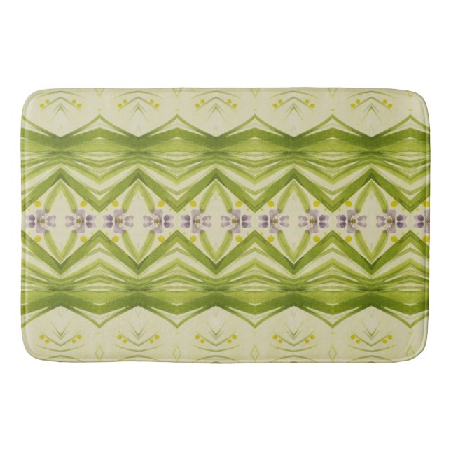 Oliven und Sage Green Badematte (Vorderseite)
