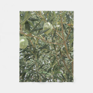Olivenbaum-Blätter Fleecedecke