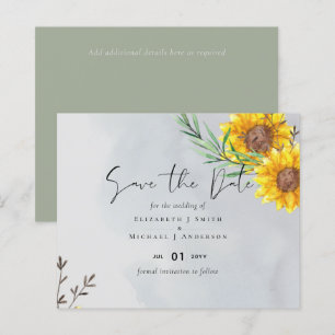 Olivenbäume Blätter Sonnenblumen Rustikale Hochzei