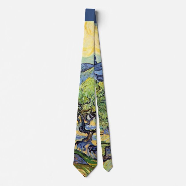 Olivenbäume mit Alpillen von Vincent van Gogh Krawatte (Vorderseite)