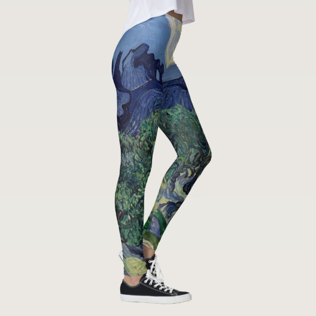 Olivenbäume mit Alpillen von Vincent van Gogh Leggings (Rechts)