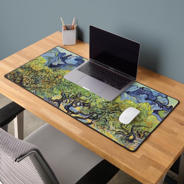 Olivenbäume mit Alpillen von Vincent van Gogh Schreibtischunterlage (Büro 2)