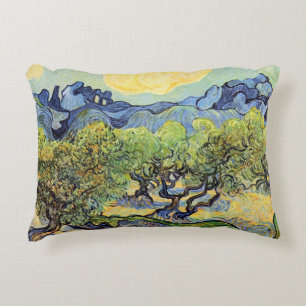 Olivenbäume mit Alpilles von Vincent van Gogh Dekokissen