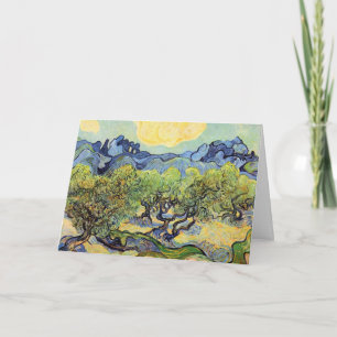 Olivenbäume mit Alpilles von Vincent van Gogh Karte