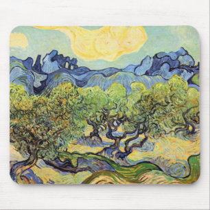 Olivenbäume mit Alpilles von Vincent van Gogh Mousepad
