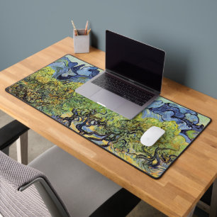 Olivenbäume mit Alpilles von Vincent van Gogh Schreibtischunterlage