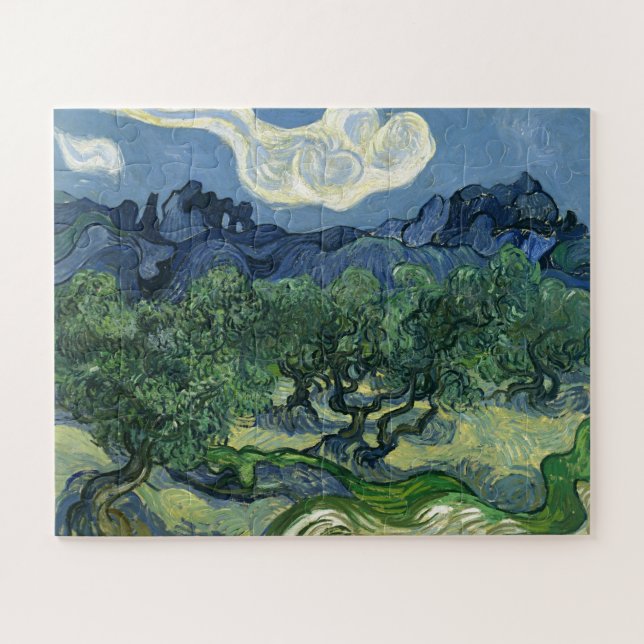Olivenbäume nach Van Gogh Gemälde Art (Horizontal)