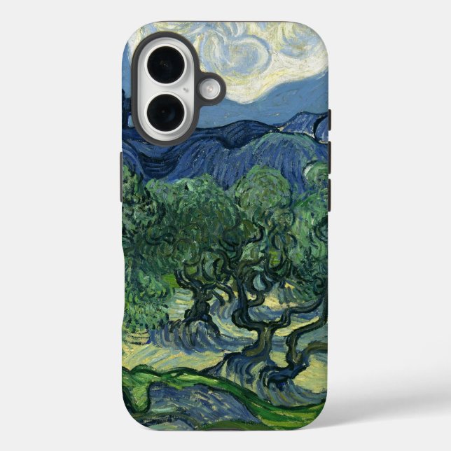 Olivenbäume nach Van Gogh Gemälde Art iPhone 16 Hülle (Rückseite)
