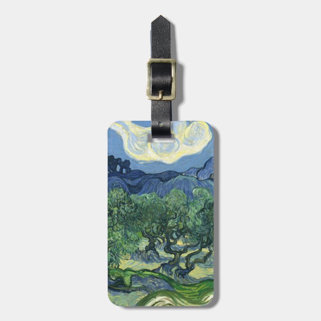 Olivenbäume Van Gogh | | 1889 Gepäckanhänger (Vorderseite vertikal)