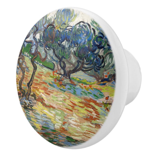 Olivenbäume von Vincent Van Gogh Keramikknauf (Rechts)