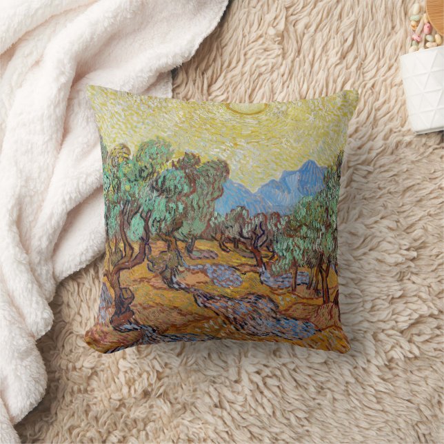 Olivenbäume von Vincent van Gogh Kissen (Decke)