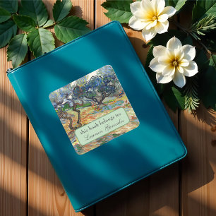 Olivenbäume von Vincent Van Gogh Quadratischer Aufkleber