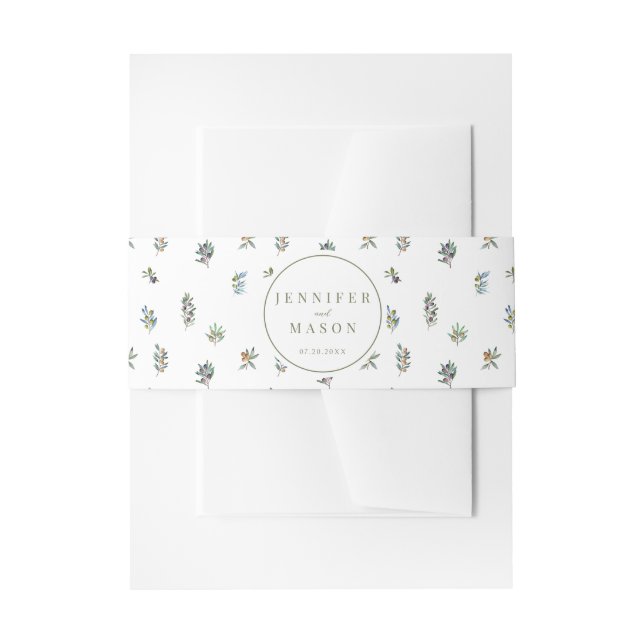Olivenbäume Zweige Boho Wedding Belly Band Toskana (Vorderseite Beispiel)