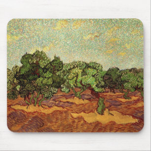 Olivenhain, blauer Himmel von Vincent van Gogh Mousepad