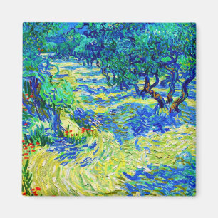 Olivenhain durch Vincent van Gogh Magnet