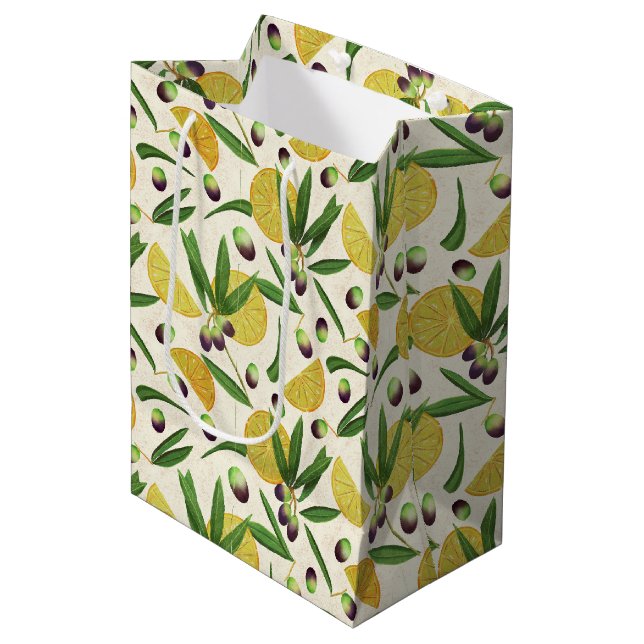 Olivenhain  mittlere geschenktüte (Vorderseite Schrägansicht)