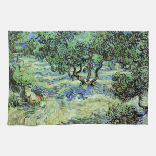 Olivenhain von Vincent van Gogh Geschirrtuch