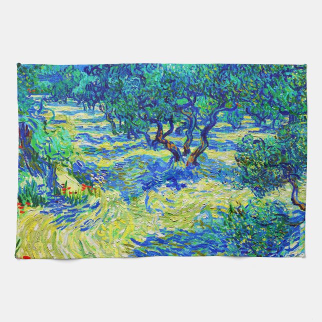 Olivenhain von Vincent Van Gogh Handtuch (Horizontal)